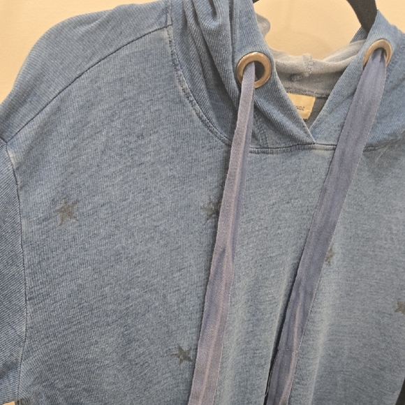 Cloth & Stone Indigo Hooded Sweatshirt - Picture 6 of 11
